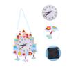 MOLUCKFU 1Set Cartoon Clock DIY Kit Handmade Craft Material for Festival Party Non Woven Clock Making for Recognition view 3