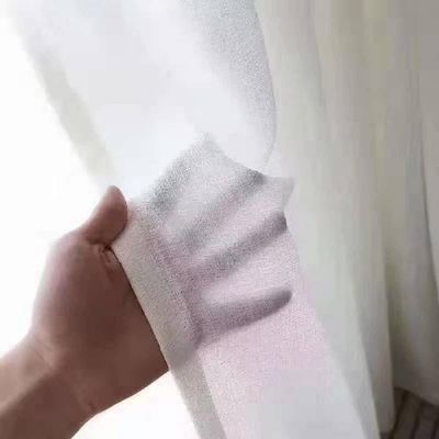 HooHero White Simple Cotton Linen Thickened Solid Color 50 Width Sheer Curtains Home Decoration Rod Pocket Customzied Supported for Living Room Bedroom Doorway Nordic Smooth