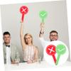 Toyvian 2 Pcs Foam Answer Paddle Set for Classroom and Events Reusable Handheld Teaching Prop for Teachers and Students Double-Sided Dry Erase Judge Paddles for Game Scoring and Voting view 3