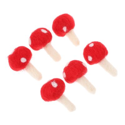 ARTSEWPLY 6Pcs DIY Felt Mushroom Decor Creative Hair Band Accessories for Safe Material Fun Crafting with Friends for Headdresses Hair Pins