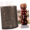 Abaodam 2Pcs Leather Dice Cups Retro Style Game Dice Holders for Parties Ktv Gatherings Design with Capacity for Entertainment Supplies view 3