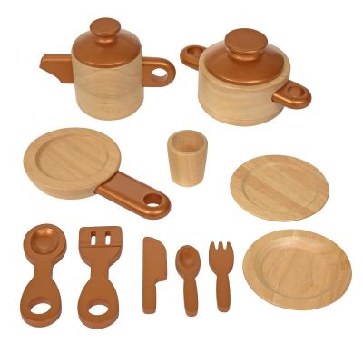 Excellerations EverGrow Rubberwood Play Kitchen - Cookware