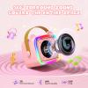 Mini Karaoke Machine for Kids,Portable Bluetooth Speaker with 2 Microphones,Music Player for Singing and Party,Ideas Birthday Toys Gifts for Girls Boys 3,4,5,6,7,8,9,10,11,12+ Years Old (Pink) view 3