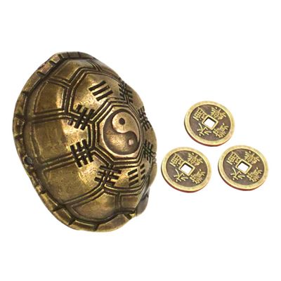 FUNOMOCYA Turtle Figurine Decor Zinc Alloy Turtle Shell Craft Handicraft Decoration for Women Divination Game
