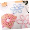 ABOOFAN Woven Flower Wall Decor 3 Pcs Macrame Floral Hanging Boho Room Decoration for Girls Bedroom Soft Cotton Rope for Nursery and Home Decor view 4