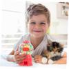 Cabilock Mini Gumball Machine Bank Candy Dispenser Cute Automatic Vending Machine for Kids Sturdy Plastic for Birthday Parties and Classroom Rewards view 4