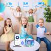 Kids Karaoke Machine for Kids Frozen Toys for Girl Gift, Mini Karaoke Machine with 2 Wireless Microphones Ages 3,4,5,6,7,8,9,10,11,12+ Year, Microphone for Kids Christmas or Birthday Toy Gift (Blue) view 2