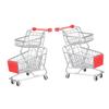 Toyvian 2pcs Mini Shopping Cart for Boys and Girls Dual-Layer Iron Toy Handcart Small Storage Container for Desktop and Playroom view 1