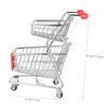 Toyvian 2pcs Mini Shopping Cart for Boys and Girls Dual-Layer Iron Toy Handcart Small Storage Container for Desktop and Playroom view 2