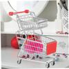 Toyvian 2pcs Mini Shopping Cart for Boys and Girls Dual-Layer Iron Toy Handcart Small Storage Container for Desktop and Playroom view 4