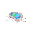 ZUNOXAZ 2Pcs Decorative Micro Landscape Ponds Vivid Sand Table Model Adornment for Aquatic Scenes Heart Shaped Lotus Leaf Footprint for Desktop Decor view 2