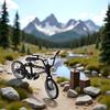 Yxinjy Black 1/18 Finger Bike Action Figure Toy,Mini Finger Mountain Bike Model Art Crafts Desktop Decor view 2