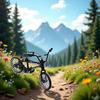 Yxinjy Black 1/18 Finger Bike Action Figure Toy,Mini Finger Mountain Bike Model Art Crafts Desktop Decor view 3