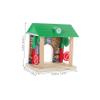 PERSELOSO Train for Boys and Girls Wooden Station Accessories Model Railway Scene Prop view 2