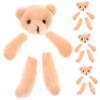 KAILIKETIY 4pcs DIY Bear Ornaments for Clothing Decor Unfinished Plush Bear Accessories for Craft Projects for Adults and Boys and Girls DIY Clothing Supplies view 1