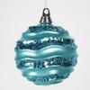 6'' Teal Candy Glitter Wave Ball view 1