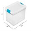 15 Quart Latch Storage Box - White Lid & Blue Latches - 12 Pack view 2