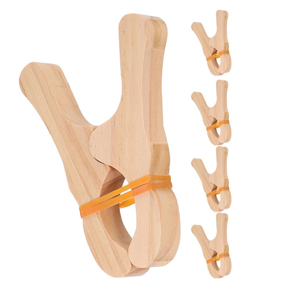 DIYEAH 5pcs Wooden Play Clips for Building Natural Craft Clips for Creative Playhouses for Kindergarten and Home Use for Silk and Blanket Structures