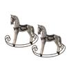WEKAMOS 2pcs Unique Wooden Horse Decor Handmade Horse Sculpture for Birthday Decor view 1
