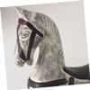 WEKAMOS 2pcs Unique Wooden Horse Decor Handmade Horse Sculpture for Birthday Decor view 2