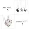 WRITWAA 3 Piece Creative Jigsaw Heart Necklace Alloy Pendant for Friends view 4