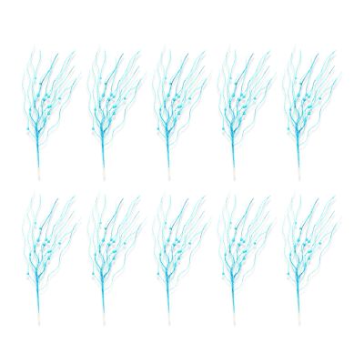 10pcs Frosted Flower Picks Decorative Stems Glittering Christmas Picks For Tree Ornament And Indoor Displays Picks
