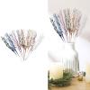 10pcs Frosted Flower Picks Decorative Stems Glittering Christmas Picks For Tree Ornament And Indoor Displays Picks view 2