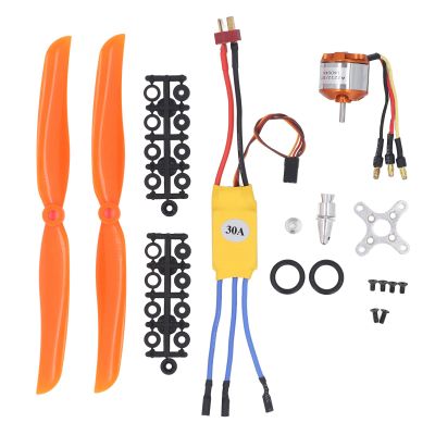 A2212 1400KV Brushless Motor 30A ESC 8060 Propeller Set High Power Efficient RC Motor ESC Combo for RC Airplane Quadcopter Fixed Wing Aluminum Alloy Brass ABS 1 Motor 1 ESC 2