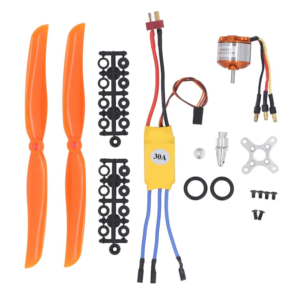 A2212 1400KV Brushless Motor 30A ESC 8060 Propeller Set High Power Efficient RC Motor ESC Combo for RC Airplane Quadcopter Fixed Wing Aluminum Alloy Brass ABS 1 Motor 1 ESC 2