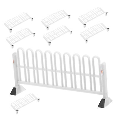 FELTECHELECTR 8PCS Miniature Traffic Roadblocks Set for Boys and Girls Realistic Role Play Traffic Signs and Fence Models for Creative Projects