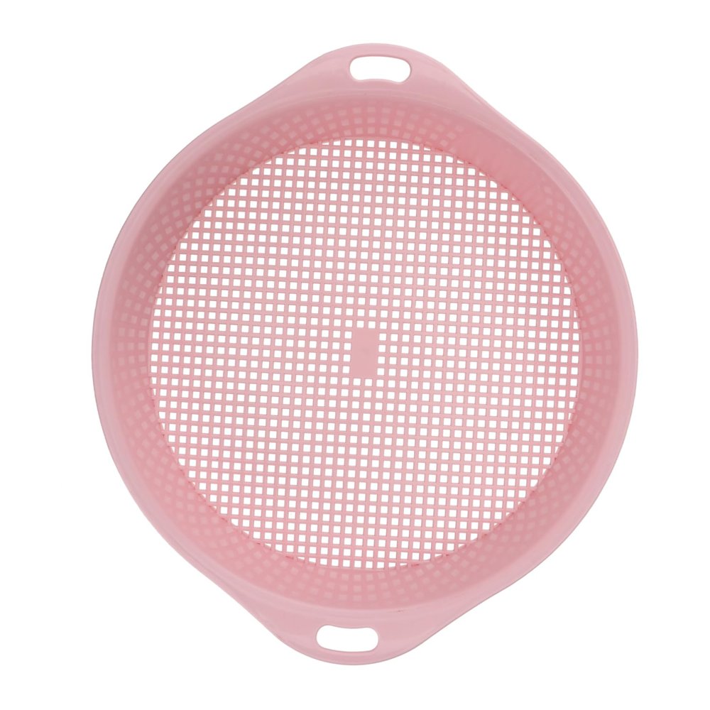 Toyvian Plastic Garden Sieve with Handle for Soil Sifting 12 Mesh Tool for Gardening for Composting and Stone Separation