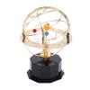 TOPINCN Golden Solar System Model Rotate for Relaxation Premium Iron Plastic Gifts Choice Educational Toy for Home Office Ornament Solar System Model Decoration view 1