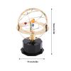 TOPINCN Golden Solar System Model Rotate for Relaxation Premium Iron Plastic Gifts Choice Educational Toy for Home Office Ornament Solar System Model Decoration view 2