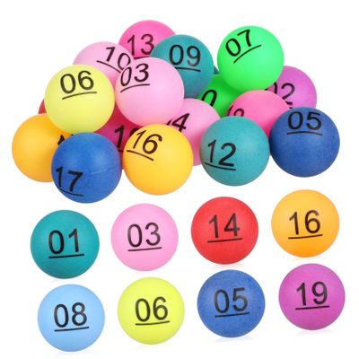 MOLUCKFU Colorful Numbered Balls 1-20 for Group Activities Mini Plastic Pong Balls for Raffles and Game Entertainment Multicolored Replacement for Lottery and Party Fun