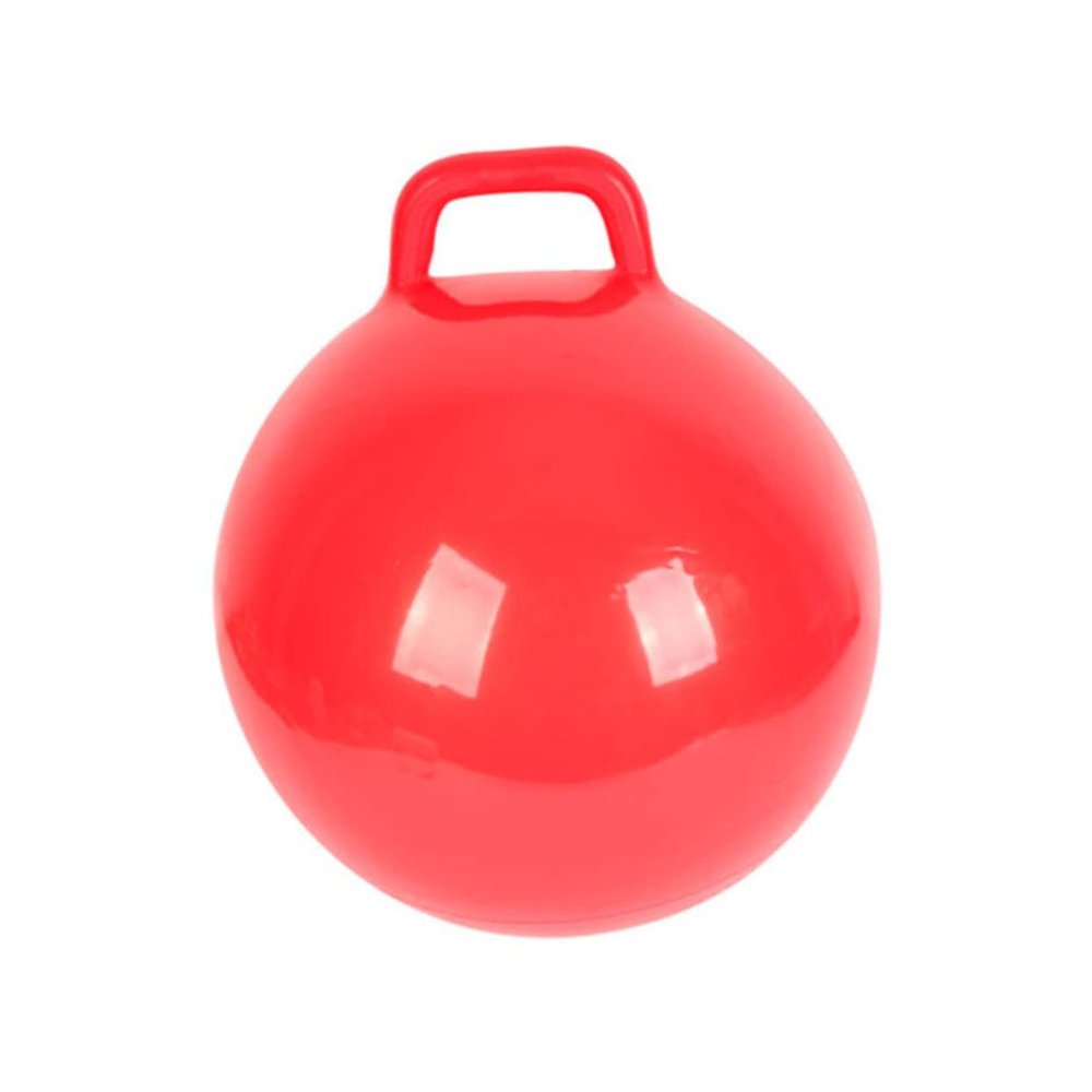 WEKAMOS Inflatable Hop Ball Red Jumping Ball with Handles Promotes Coordination and Balance for Indoor and