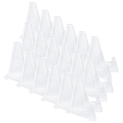 ABOOFAN 25Pcs Transparent Display Stand Easel Rack for Collectible Medals Holders Stable Structure for Display