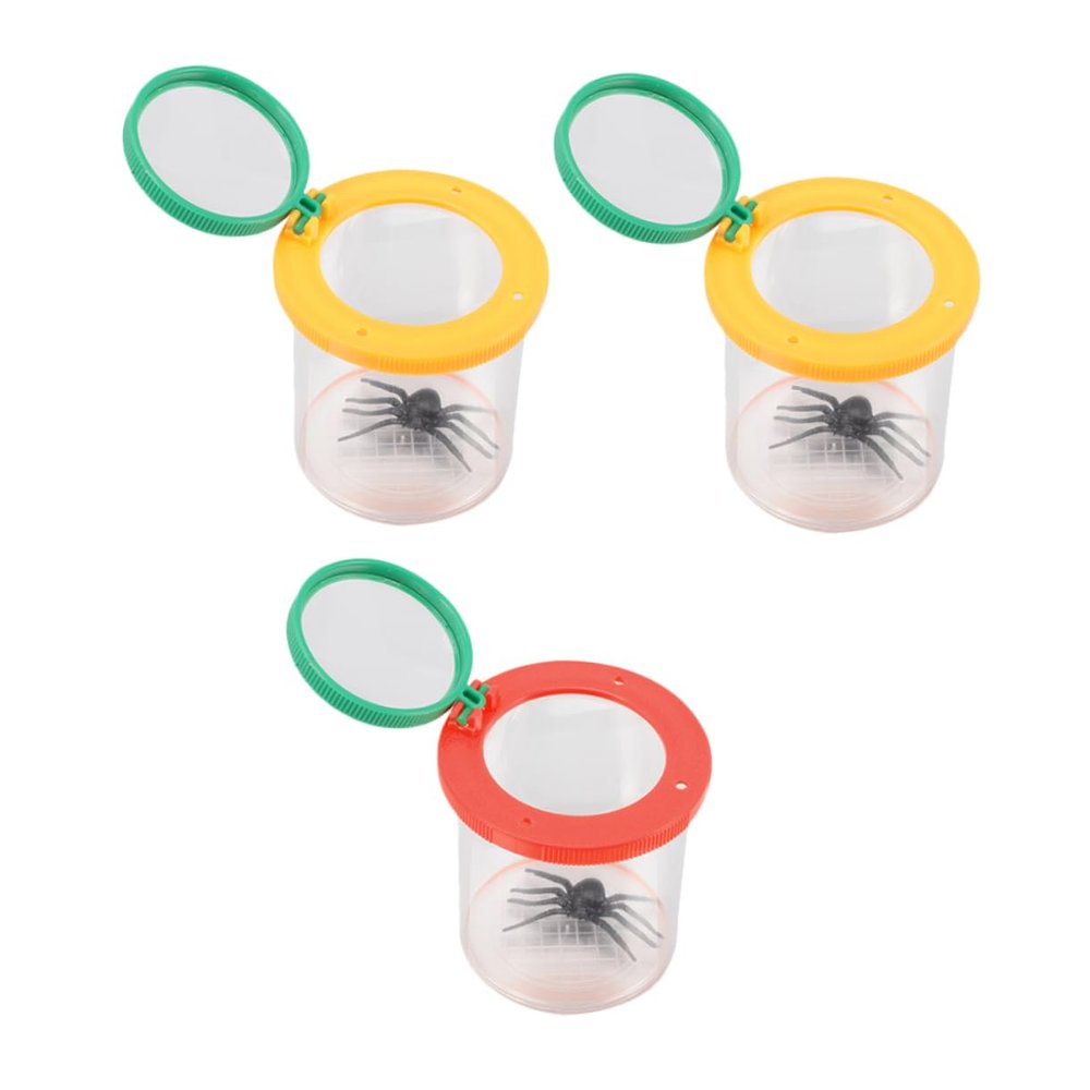Gogogmee 3pcs Plastic Magnifier for Boys and Girls Bug Houses Insect Container Viewer for Outdoor Learning