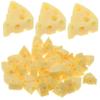 Gogogmee 50Pcs Realistic Fake Cheese Model Lifelike Resin Food Simulation for Miniature Kitchen Decorations for DIY Crafts and Unique Ideas view 1