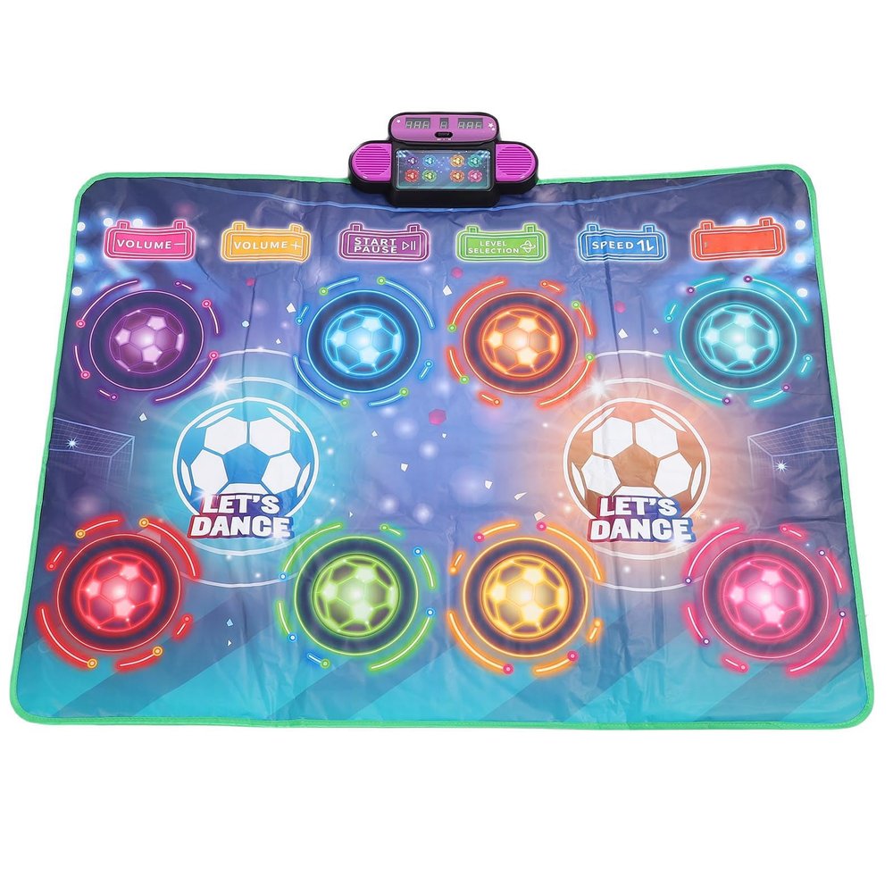 NOENNULL Double Player Dance Mat for Children Interactive Electronic Dance Game with 8 Difficult Levels, Non Slip Mat for Boys Girls Fun Fitness Toy
