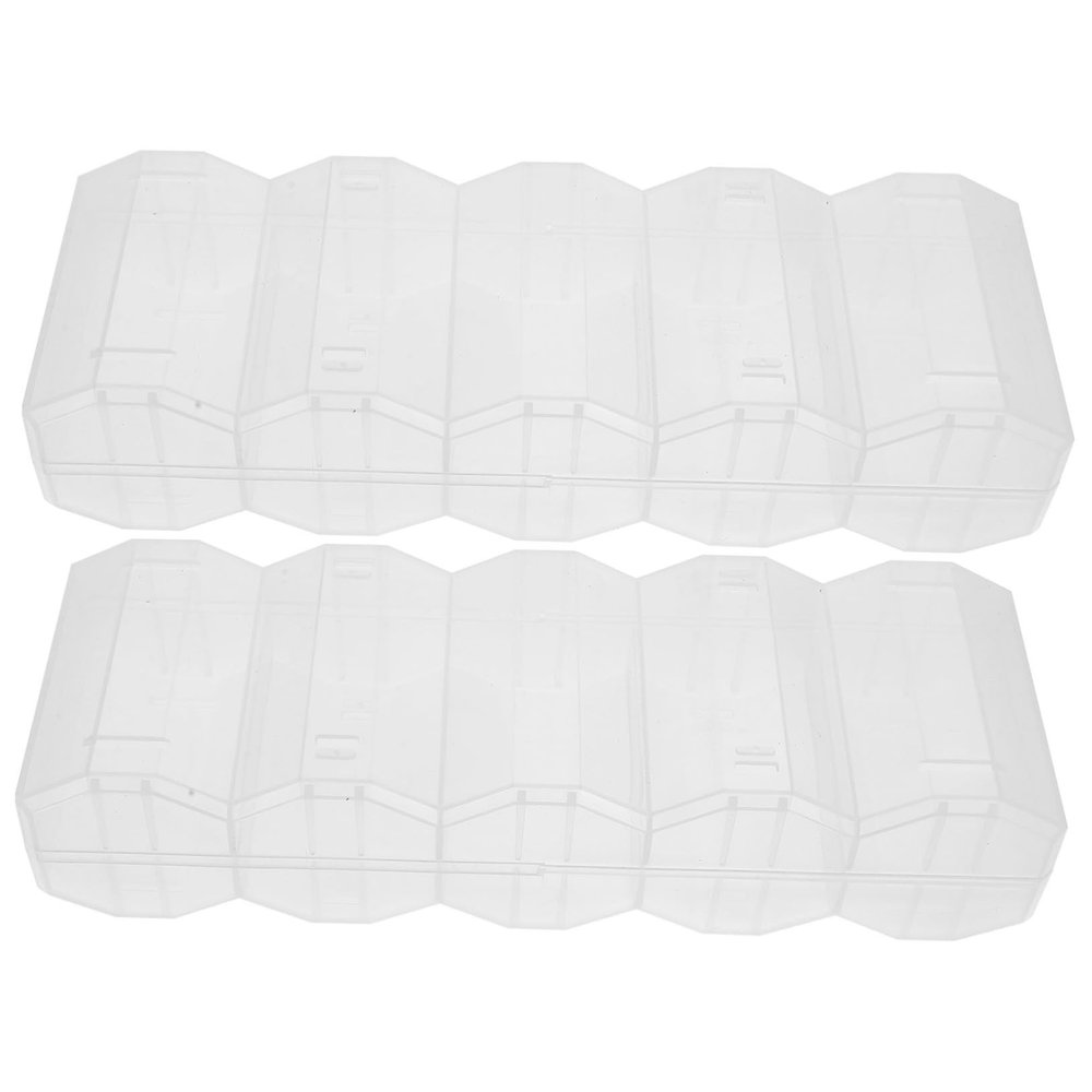 BESPORTBLE 2Pcs Portable Poker Chip Organizer Clear Multi Storage Holder for Classification Management Plastic Case for Poker Chips and Card Decks