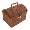 Abaodam Traditional Rattan Mahjong Case Lightweight Portable Soft Lining for Tile Protection view 1