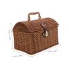 Abaodam Traditional Rattan Mahjong Case Lightweight Portable Soft Lining for Tile Protection view 2