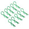 Dioche RC Car Shell Clips Gold for 1/5 1/6 /8 /10 - 10Pcs R Shape Metal Body Clips Pins Secure RC Shell with Easy Installation and Stable Color (Green) view 1