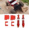 Alomejor Upgrade Your RC Car Rear RC Shock Damper, Lightweight Aluminum Alloy for MN82 LC79 MN78 1/12 (Red) view 3