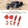 Alomejor Upgrade Your RC Car Rear RC Shock Damper, Lightweight Aluminum Alloy for MN82 LC79 MN78 1/12 (Red) view 4
