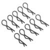 Dioche RC Car Shell Clips Gold for 1/5 1/6 /8 /10 - 10Pcs R Shape Metal Body Clips Pins Secure RC Shell with Easy Installation and Stable Color (Black) view 1