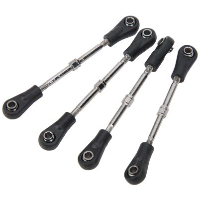 Dioche Adjustable RC Steering Tie Rod Set for 1/10 Offroad Car - Durable Metal Rear Upper Linkage Rod, Easy M3 Hex Screw Installation