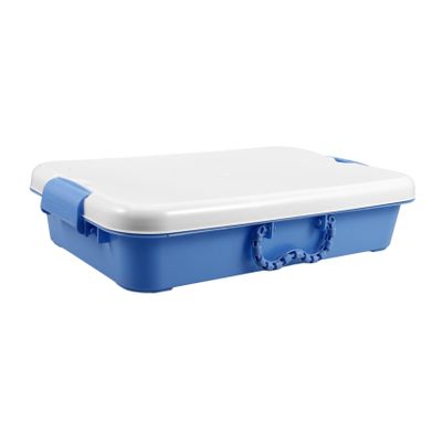 BESPORTBLE Handheld Sand Tray with Lid Portable Plastic Storage Case for Multi Use Sandbox and Organizer Handle for Indoor and
