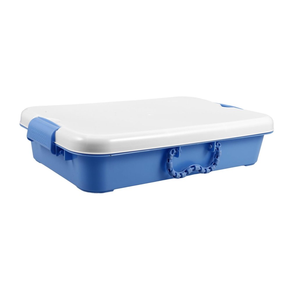 BESPORTBLE Handheld Sand Tray with Lid Portable Plastic Storage Case for Multi Use Sandbox and Organizer Handle for Indoor and