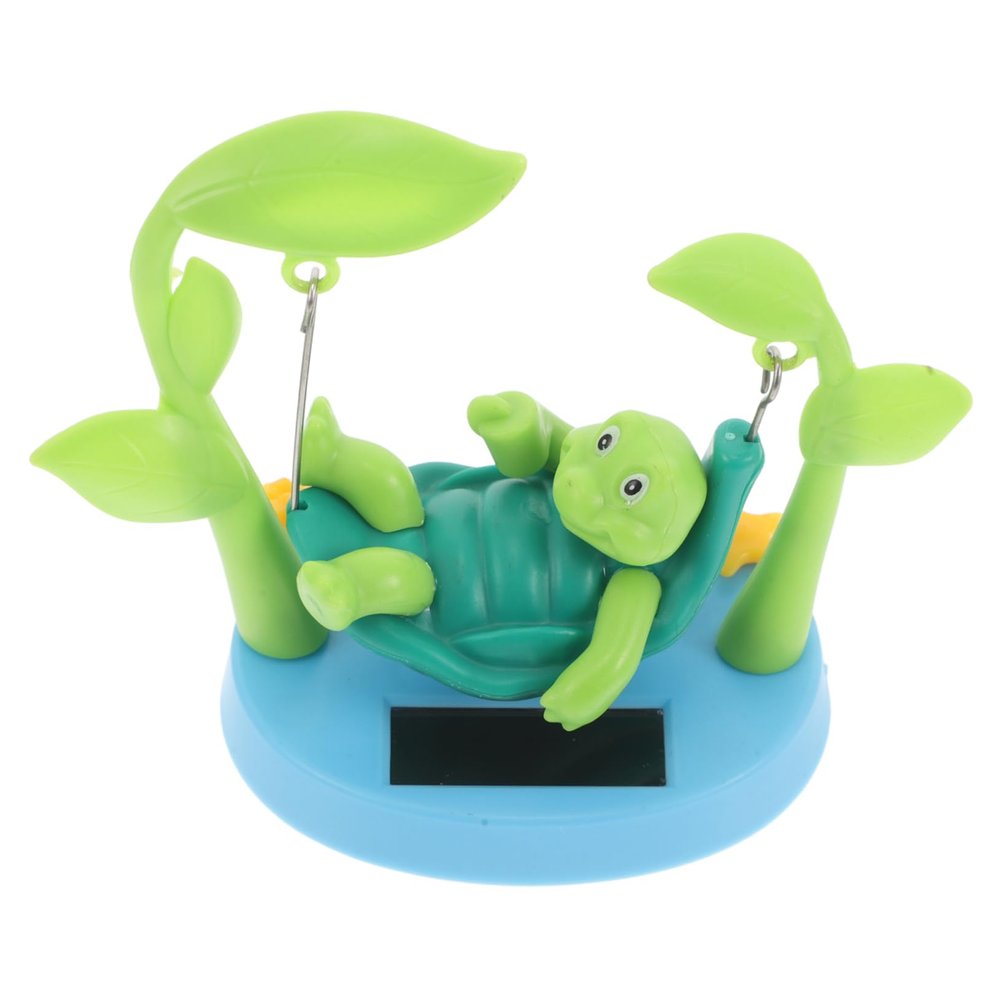 Amosfun Cute Turtle Dashboard Decoration Solar-Powered Swing Turtle Car Ornament Fun Bobble Dancer Toy for Dashboard Decor